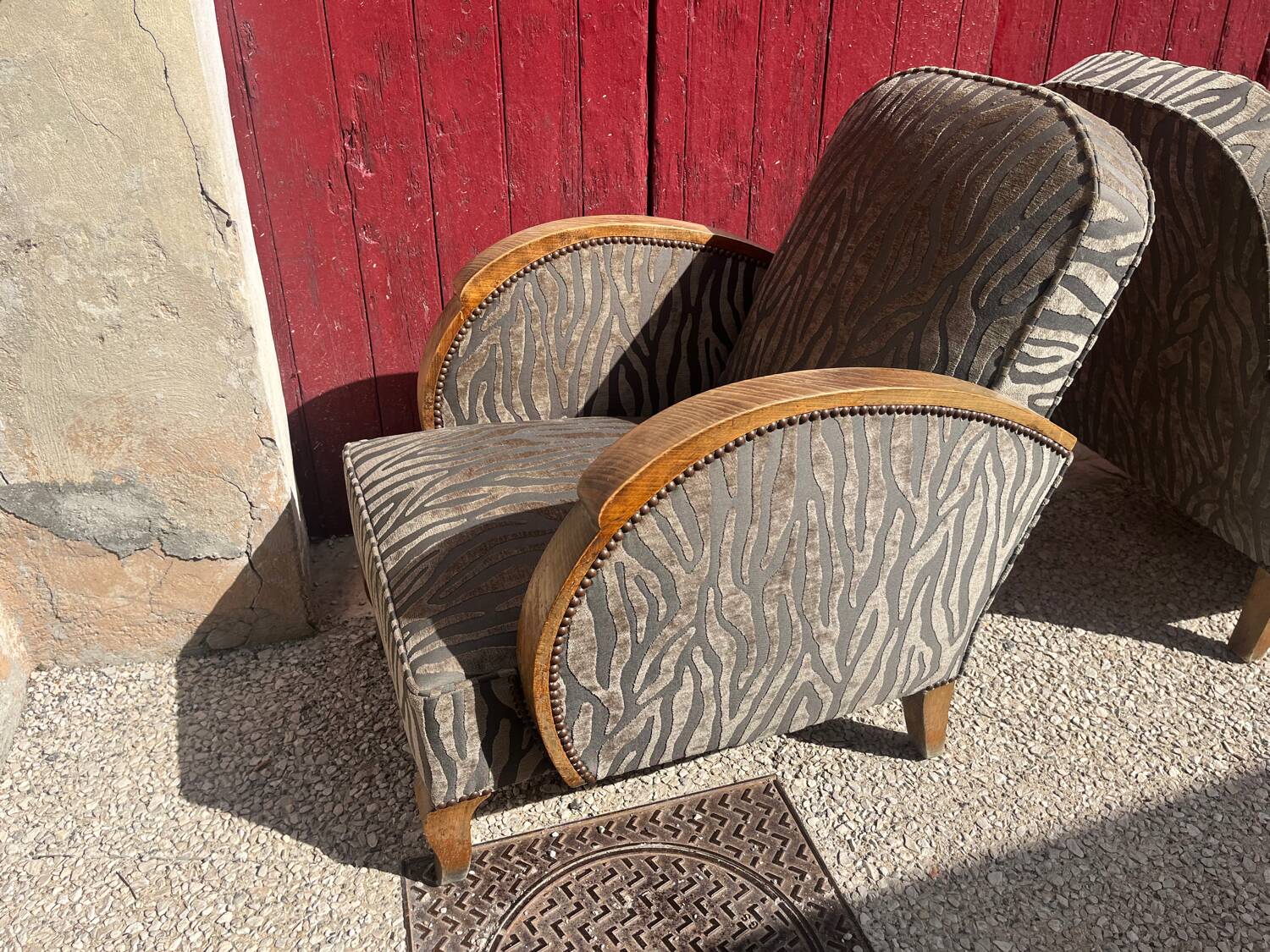 Pair of art deco armchairs