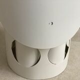 Rare mid century cylinder hanging lamp with circles, circles, discs