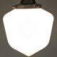 XL Art Deco suspension in white opaline, France circa 1920