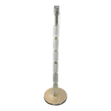 Jaren 70 glazen vloerlamp met chroom