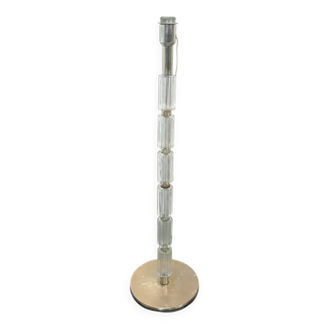 Jaren 70 glazen vloerlamp met chroom