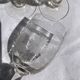 Verres  à pieds 12 cm gravure feuillage