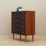 Teak chest of drawers, Danish design, 1970s, production: Denmark