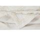 Vintage Minimalist Hand Knotted Turkish Tulu Accent Rug Made of Natural Beige Wool