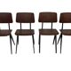 Set of 4 vintage school chairs Galvanitas S16 Netherlands Design