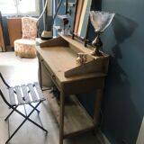 Former hairdresser or desk made of raw wood