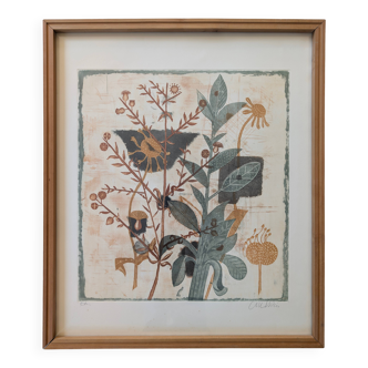 Gravure d'art botanique