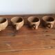 4 stoneware coffee cups