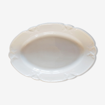 White porcelain oval dish around 1900 35 x 24 cm