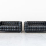Kubus Sofas, Two Places by Josef Hoffmann for Wittmann, 1980s, Set of 4