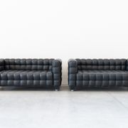 Kubus Sofas, Two Places by Josef Hoffmann for Wittmann, 1980s, Set of 4