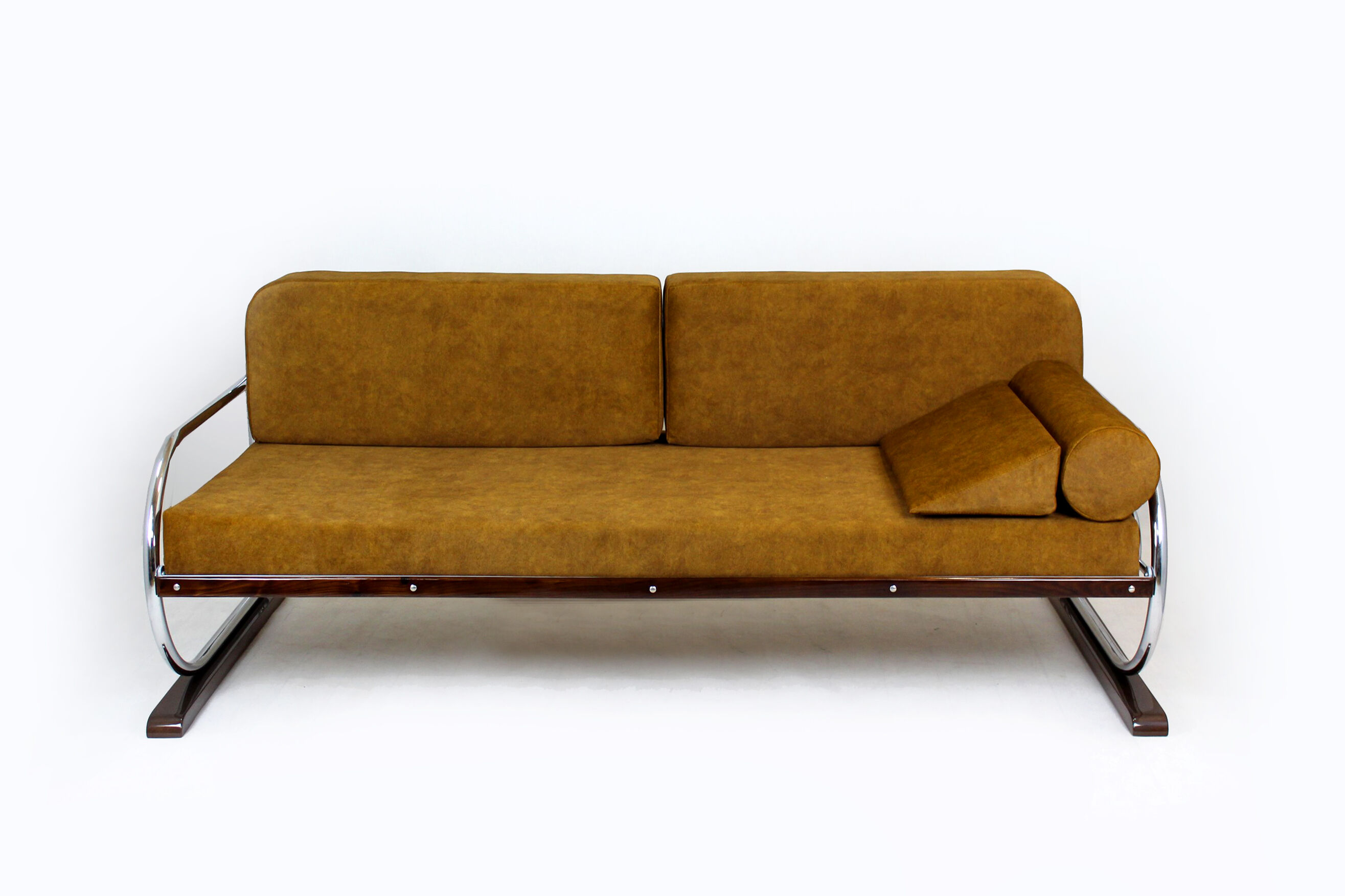 Bauhaus Tubular Chrome Steel Sofa from Hynek Gottwald, 1930s