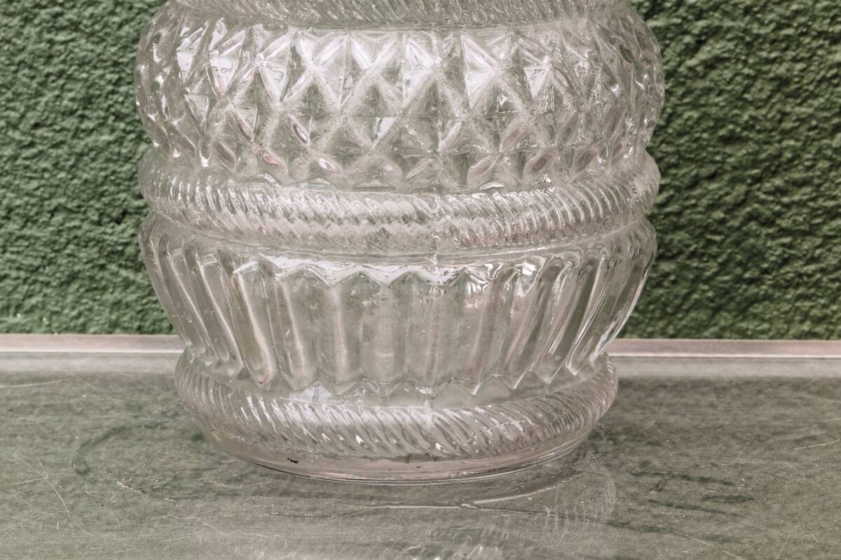 Blown glass carafe, 19th century