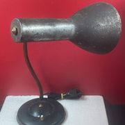 Vintage metal and flexible brass workshop lamp - approximately 50 cm
