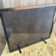 Fireplace Screen Antique Black Metal Perforated Grille Vintage