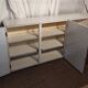 Placard haut de cuisine trois portes en formica rose