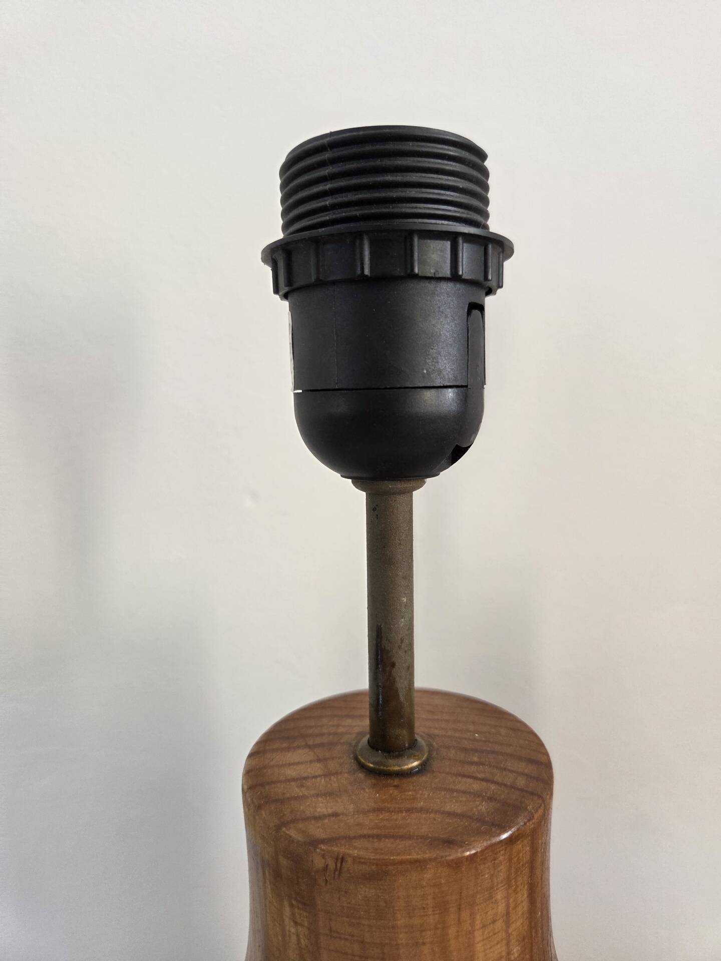 Paire de pieds de lampe bambou en bois