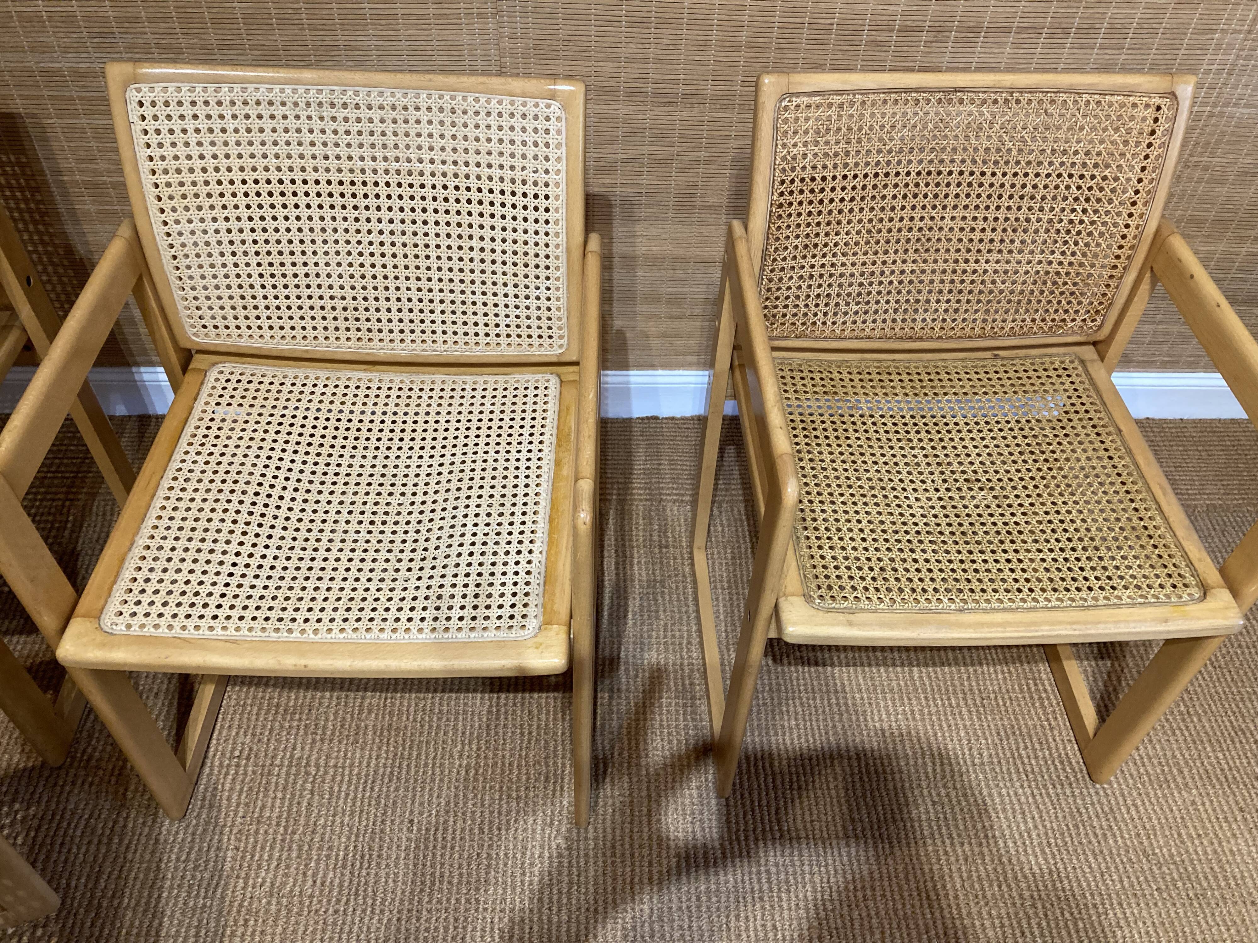 6 chaises cannées