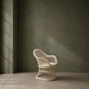 Fauteuil enfant en rotin vintage