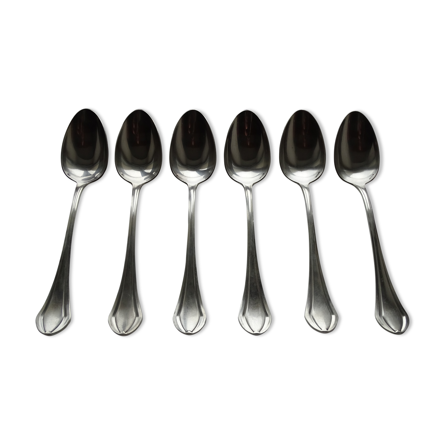 Christofle - 6 tablespoons / desserts silver metal model Printania - 20.2 cm