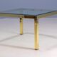 Brass and glass coffee table, 1970s, Europe
