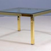 Brass and glass coffee table, 1970s, Europe