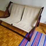 Vintage Ikea Kon Tiki 2-seater bench