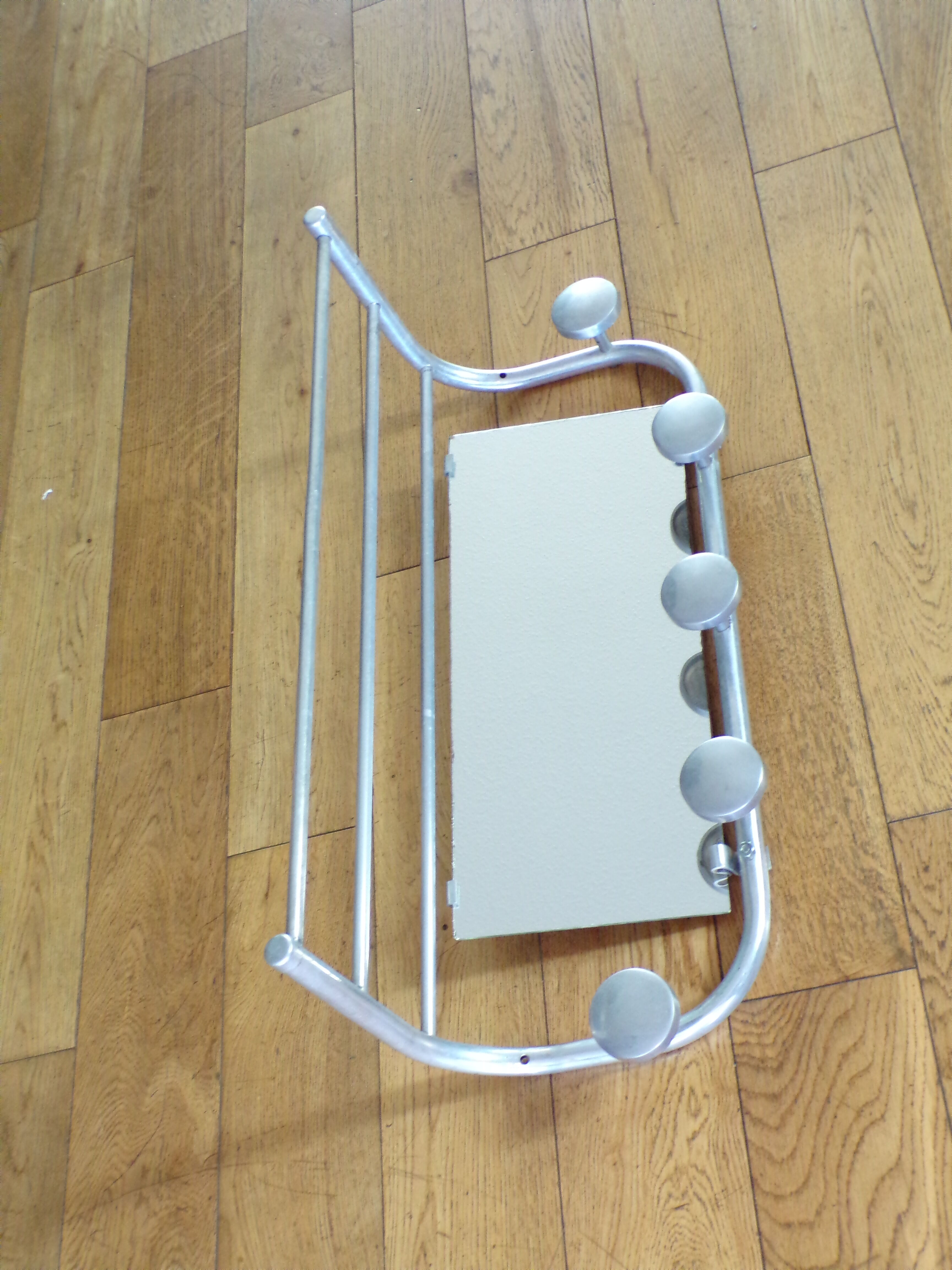 Vintage wall coat rack with mirror