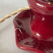 Burgundy porcelain lamp