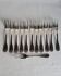 12 Christofle Versailles model cake forks in silver-plated metal.