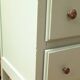 Commode vintage 4 tiroirs relookée verte