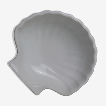 Vide-poche blanc coquillage en céramique