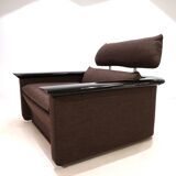 Fauteuil lounge Tecno avec structure en laque piano, 1970