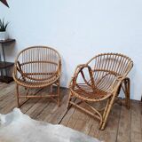 Vintage rattan armchair