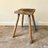 Solid wood stool