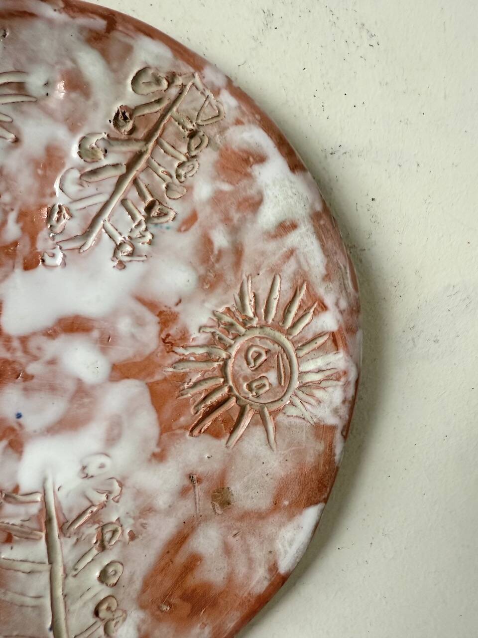 Pair of Vallauris ceramic dinner plates