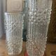 2 Pressed Crystal Roller Vases