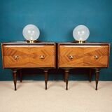 Swirl table lamps in Murano glass by F. Fabbian, Italy, 1970s, set of 2