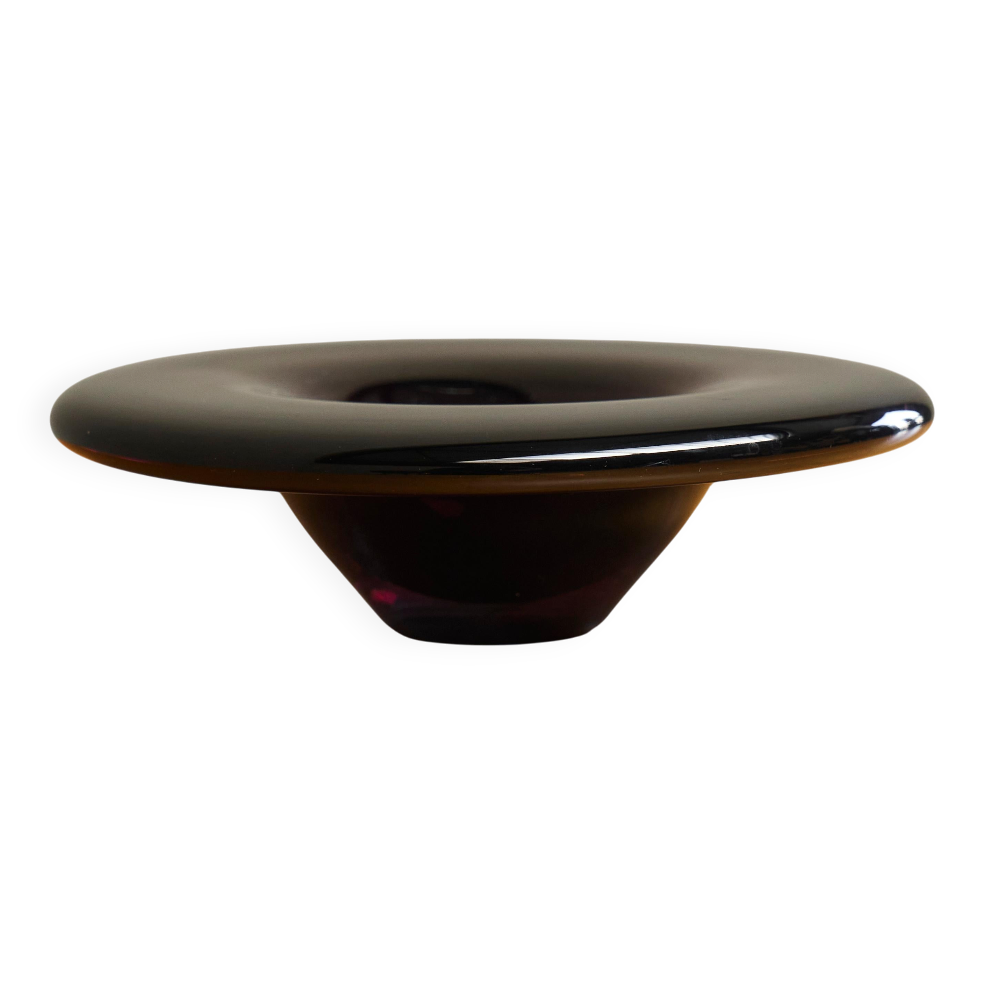 Blown glass bowl by Marinke van Zandwijk, Leerdam 2003