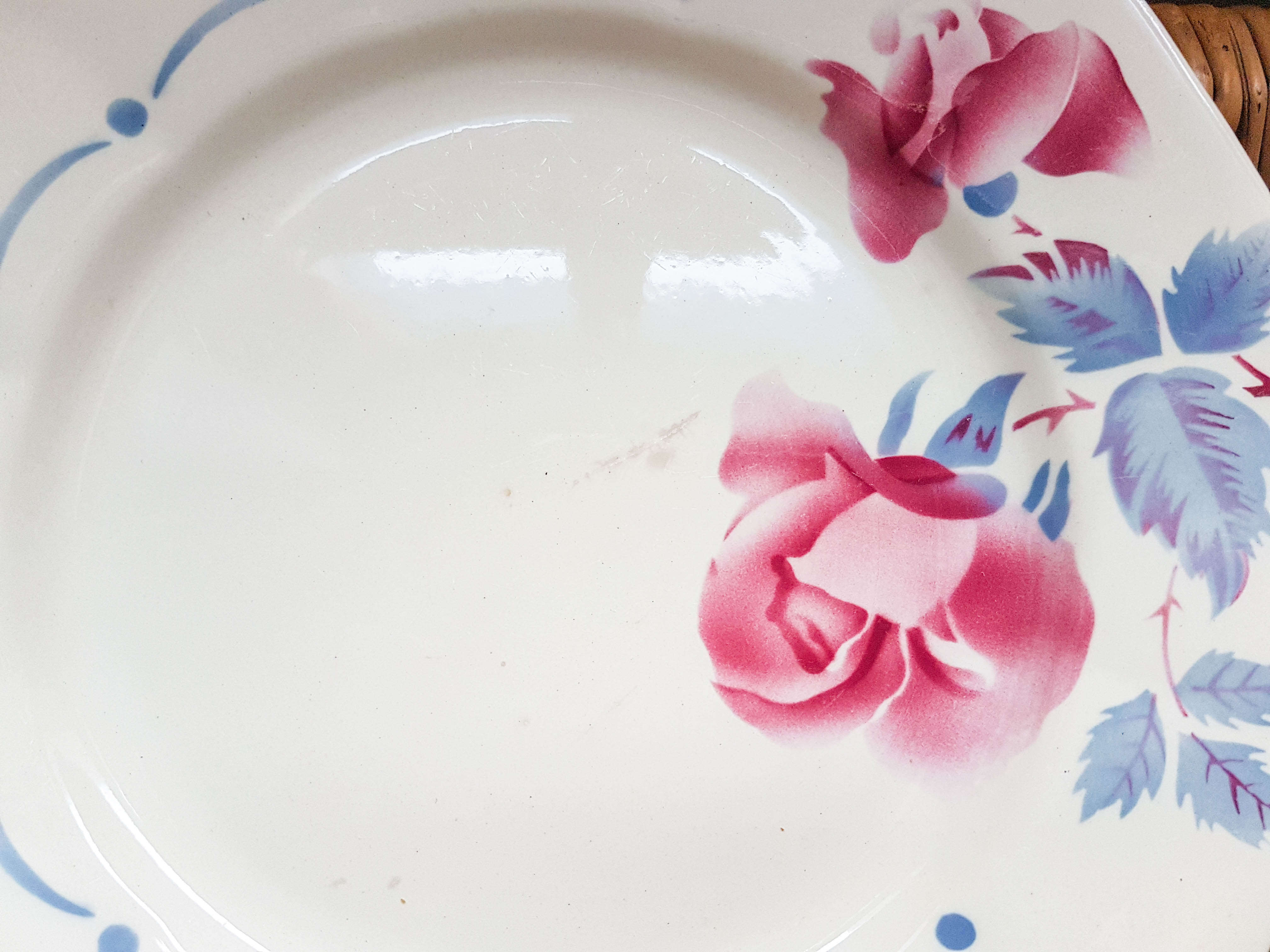 Lot de 4 assiettes plates "boulogne" Digoin Sarreguemines