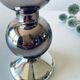 Eglomise glass candle holder