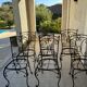 lot 6 chaises en fe forgé