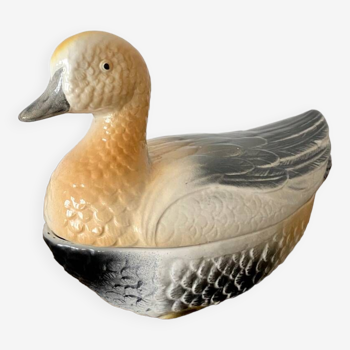 Vintage earthenware duck terrine