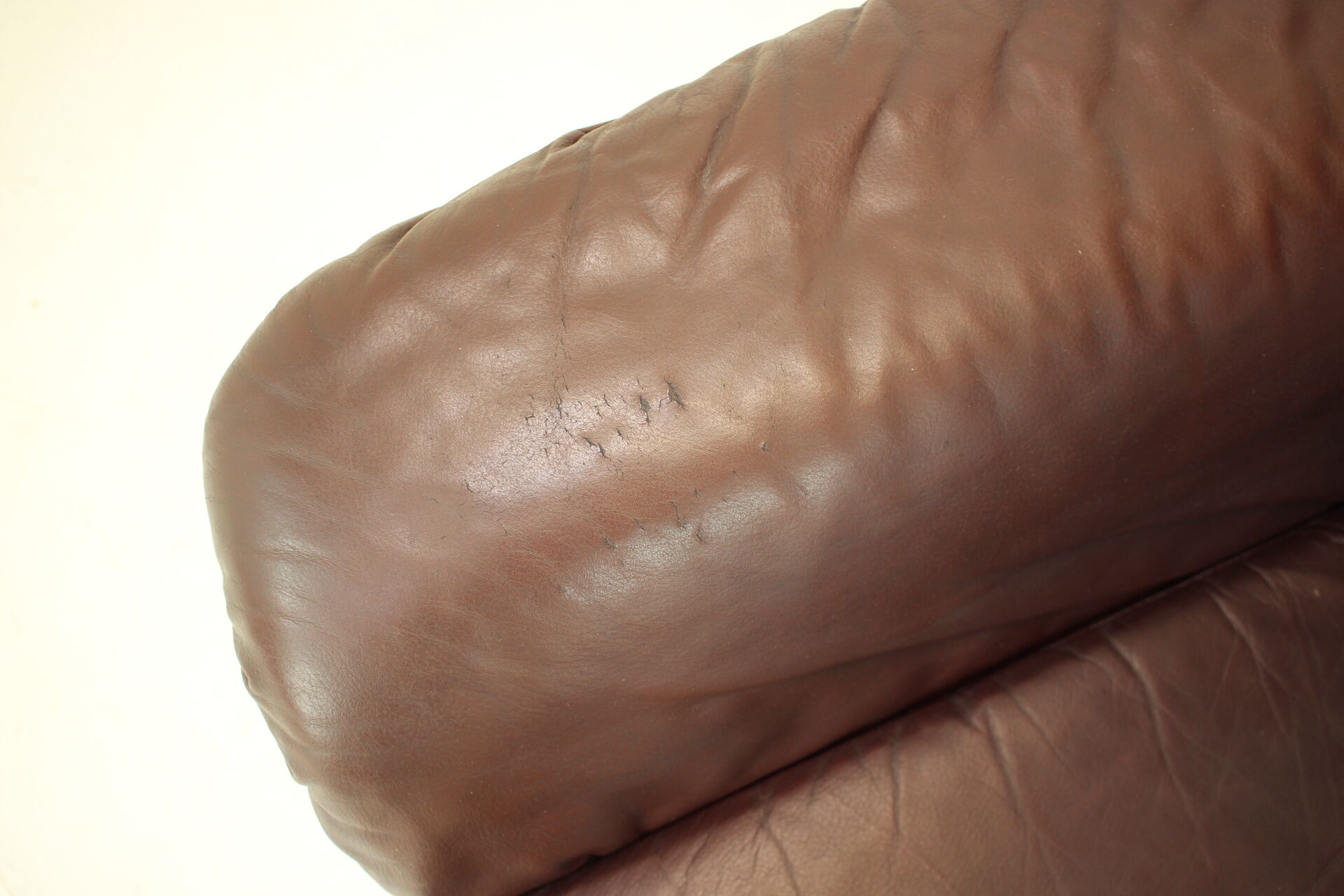 Large scandinavian adjustable leather armchair by peem, 1970s, finland