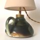 Lampe céramique, abat jour et câble tressé 2m