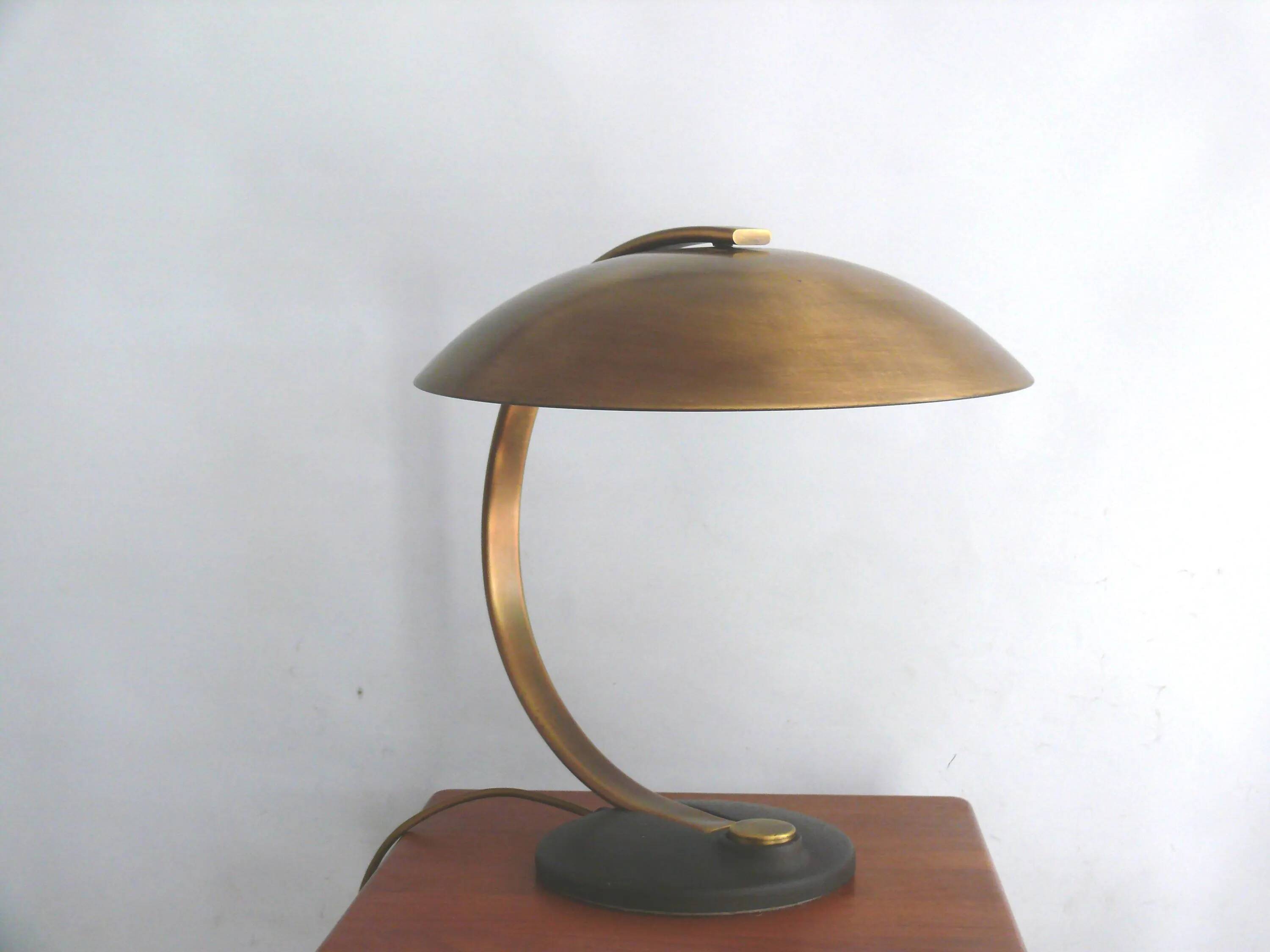 Lampe de table en laiton Modèle 7613, Hillebrand, années 1960
