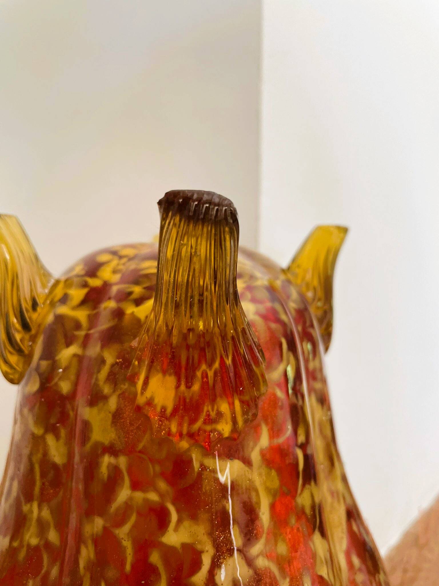 Large glass vase from Clichy