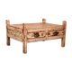 Old Burmese teak trade table original ecru patina