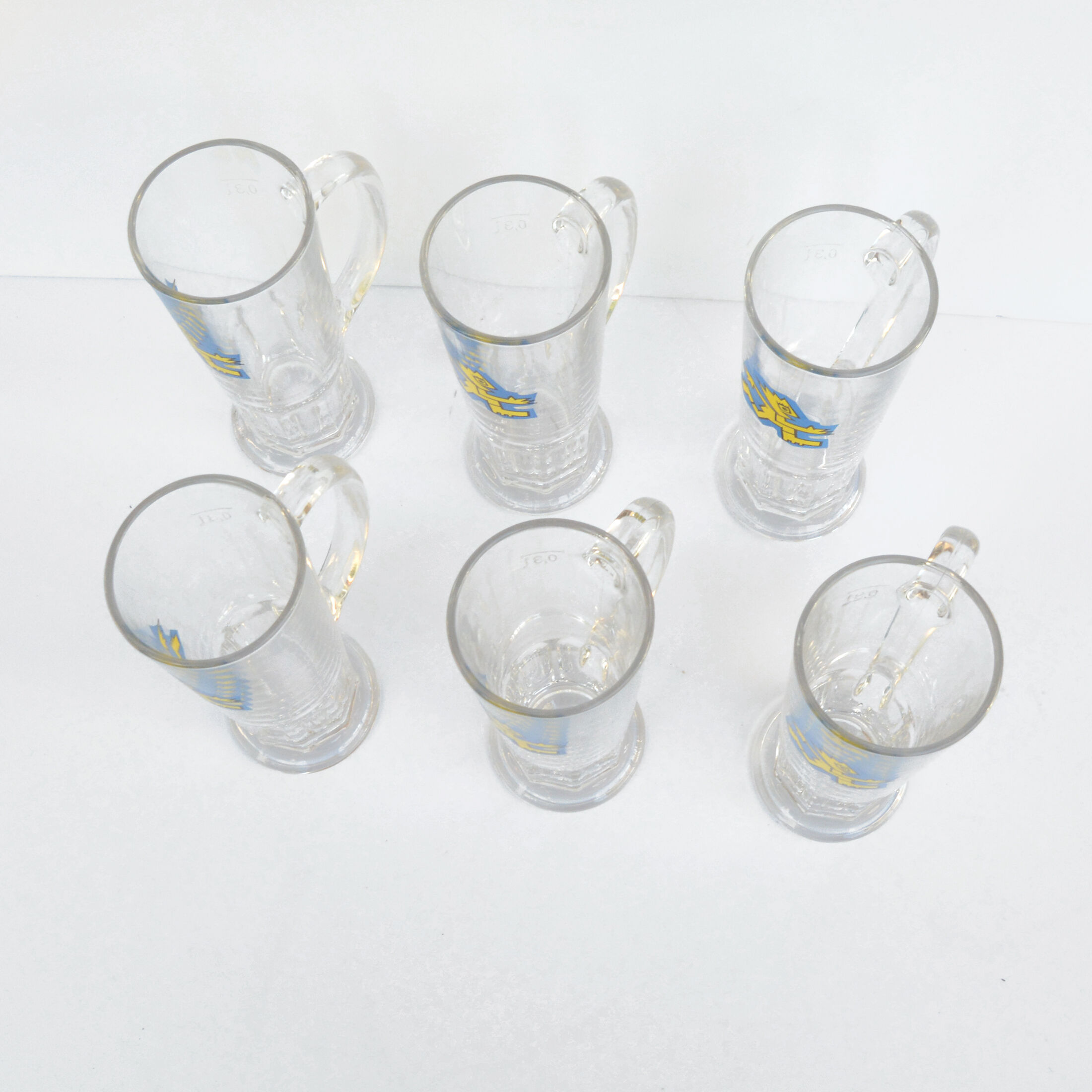 Set of six beer mugs 300ml Sahm Germany