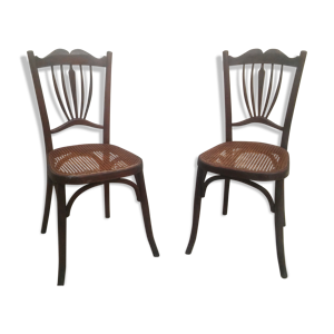 Paire 2 chaises de cabaret